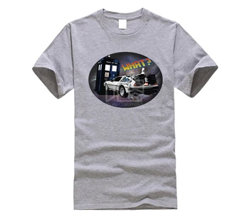 Naujas Tardis Delorean Avarijos t-shirt - Atgal Į Ateitį 