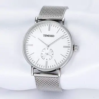 Naujas Time100 Kvarciniai Laikrodžių Mados Paprasta Vandeniui Ištisus Du Nerūdijančio Plieno ir Nailono Apyrankės už Porą
