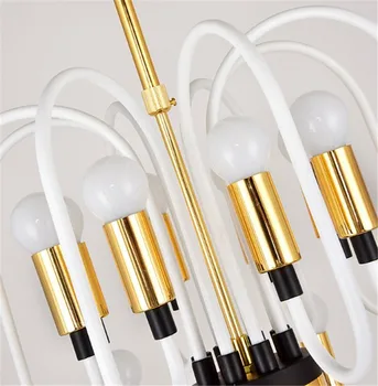 Naujos, modernios vilos sieniniai šviestuvai aukso geležies akrilo linijos e14 lampholder lempa, šviestuvas, svetainė, miegamasis patalpų kabo lempa