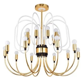 Naujos, modernios vilos sieniniai šviestuvai aukso geležies akrilo linijos e14 lampholder lempa, šviestuvas, svetainė, miegamasis patalpų kabo lempa