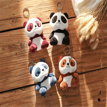 Naujos Panda 4CM - 10CM Pliušinis Žaislas - Key Chain Įdaryti Medvilnės Priedai Mini Dovanų Lėlės