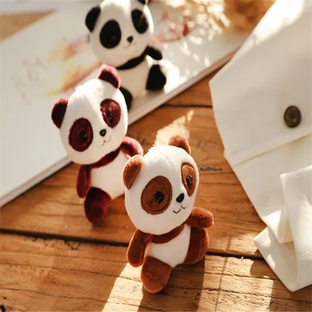 Naujos Panda 4CM - 10CM Pliušinis Žaislas - Key Chain Įdaryti Medvilnės Priedai Mini Dovanų Lėlės