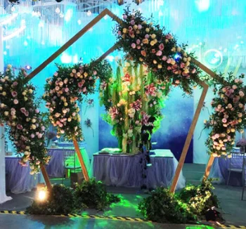 Nemokamai užsakymą vestuvių rekvizitai kaustytomis geležies lankų geometrinių lentynų lauko vestuvių susitarimą apdailos gėlių vartų miško kelio g