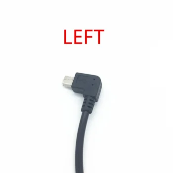 Nemokamas Pristatymas 90 Laipsnių Kairysis Kampas Mini USB 5pin Male Į USB Moterų Įkroviklis Duomenų Adapterio Kabelis