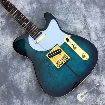 Nemokamas pristatymas, aukštos kokybės naujas elektrinė gitara, mėlyna šuo nauja gitara, pritaikoma.