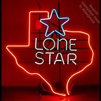 Neoninis Ženklas, Lone Star Custom Neoninės Lemputės pasirašyti Lempos amatų Stiklo vamzdelių, Papuošti Alaus Kambario Sienos ženklai, pagaminti pagal užsakymą