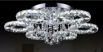 Nerūdijančio plieno Šiuolaikinės krištolo Sietynai šviesos trumpas kambarį lempos K9 kristalų ratas Šviestuvais, apšvietimo Prabanga pakabukas