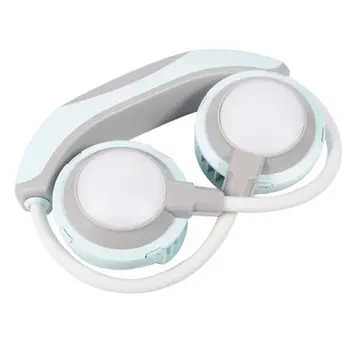 Nešiojamų Asmens spalvotu LED Neckband Kaklo Kabo Dviguba Aušinimo Ventiliatorius, Mini USB Įkrovimo 3 Greitis Reguliuojamas Oro Aušintuvas