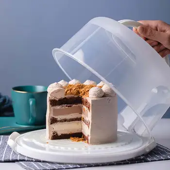 Nešiojamų Cake Box Maistą Šviežią-laikyti Dėžutėje Šaldytuve Šviežios palaikymo Gavimo Lange Vaisių, Daržovių Laikymo Boxs 6/8/10 colių