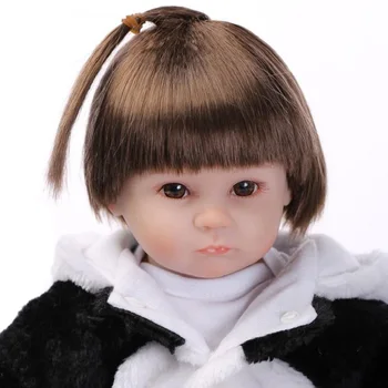 Nicery 18inch 45cm Bebe Lėlės Reborn Minkšto Silikono Berniukas Mergaitė Žaislas Reborn Baby Doll Dovana Vaikams Juoda Balta Panda