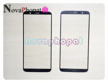 Novaphopat Juodos Priekinės Stiklo Skydelis Oneplus 1+ 5T Stiklo Objektyvas Ekrano Pakeitimas (Ne Touch Screen Jutiklis) 20pcs/daug
