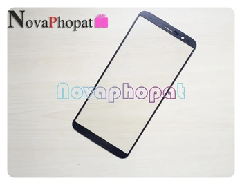 Novaphopat Juodos Priekinės Stiklo Skydelis Oneplus 1+ 5T Stiklo Objektyvas Ekrano Pakeitimas (Ne Touch Screen Jutiklis) 20pcs/daug