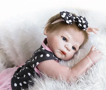 NPK 23 Colių Rankų darbo Baby Girl Lėlės Reborn Silikono Vinilo Naujagimių Princesė Gyvas Žaislas Vaikams Gimtadienio Dovana
