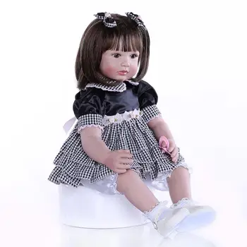 NPK ilgų plaukų modeliavimas lėlės bebe atgimsta cute girl mažylis gyvas žaislas vaikams gimtadienio atostogų dovanų boneca atgimsta 60cm