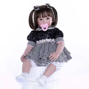 NPK ilgų plaukų modeliavimas lėlės bebe atgimsta cute girl mažylis gyvas žaislas vaikams gimtadienio atostogų dovanų boneca atgimsta 60cm