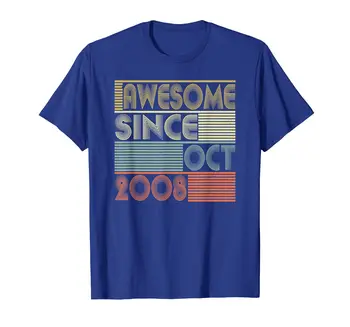 Nuostabus Nuo 2008 m. spalio Marškinėliai 11 Gimtadienis Vaikų Mama, Tėtis, T-Shirt