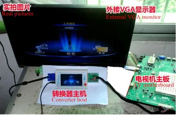 Oficialus TV160 LVDS Ruožtu VGA Konverteris Remti CRT Skysčio TV Ekrano Plokštė Testeris Įrankis + 5 Adapteris Lėktuvų Maitinimo Adapteris