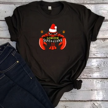 Omaras Santa Kalėdų Tee Harajuku Vintage Marškinėliai Moterims Spausdinti O-Kaklo Kawaii Drabužius 2020 Drabužius Moterų Plius Dydžio Trišakius L
