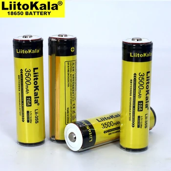 Originalus 6PCS LiitoKala Lii-35S 18650 baterija 3,7 V ličio jonų 3500mAh ličio baterija tinka žibintuvėlis PCB apsauga