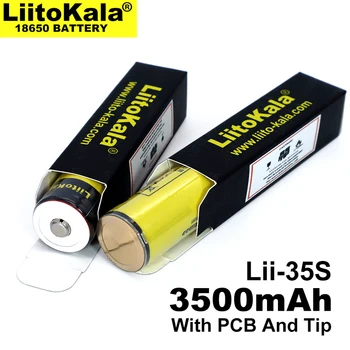 Originalus 6PCS LiitoKala Lii-35S 18650 baterija 3,7 V ličio jonų 3500mAh ličio baterija tinka žibintuvėlis PCB apsauga