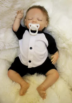 OtardDolls Bebe Atgimsta 18 colių Reborn Baby Doll Minkšto Vinilinio Silikono Naujagimių Lėlės bonecas Panda Drabužiai Vaikams Dovanos