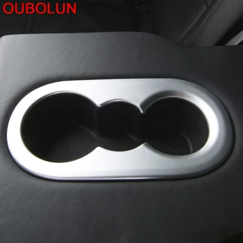 OUBOLUN Interjero Aksesuarų Europoje Modelio Automobilių ABS Galinis Eilės Vandens Laikiklio Dangtelį Apdaila Optikos Už 