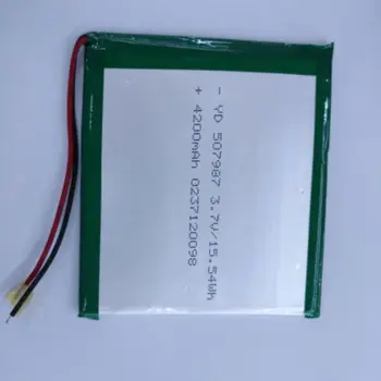 Paketas, 3,7 V ličio polimero baterija 507987 mobiliojo galia tablet charging lobis 