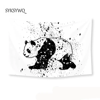 Panda gobelenas vaikų miegamasis dekoro, sienų medžiaga lašas laivybos lazdelė doek tapiserie sienos kabo