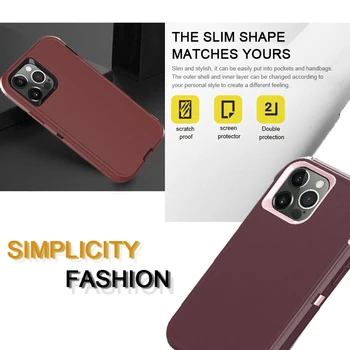 Paprasta Mados Spalvos Telefono dėklas Skirtas IPhone 12 Pro 12 Mini 12 