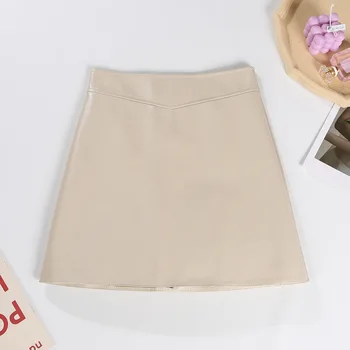 Paprasta Matinis Odos Sijonas Trumpas Sijonas 2021 korėjos Moterų Rudenį Naujų paaukštintu liemeniu Plonas-line Sijonas Ropa Mujer Seksuali Mini Sijonas
