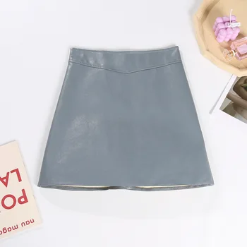 Paprasta Matinis Odos Sijonas Trumpas Sijonas 2021 korėjos Moterų Rudenį Naujų paaukštintu liemeniu Plonas-line Sijonas Ropa Mujer Seksuali Mini Sijonas