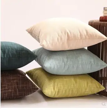 Paprasta vientisos spalvos lininis užvalkalas gyvenamasis kambarys sofos pagalvėlė padengti naktiniai didelės pagalvėlės dangtis