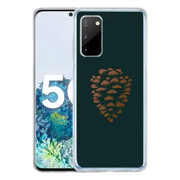 Paprastumas Augalų Telefono Dėklas Samsung S10 S10lite 2019 S9 S9plus S8, S7 Skaidrus Atvejais