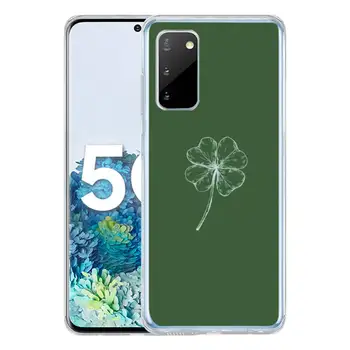 Paprastumas Augalų Telefono Dėklas Samsung S10 S10lite 2019 S9 S9plus S8, S7 Skaidrus Atvejais