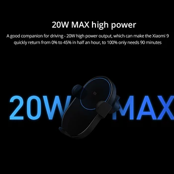 Pasaulinė Versija Xiaomi 20W MAX Bevielis Automobilinis Įkroviklis su Pažangių Infraraudonųjų spindulių Jutiklį, Greito Įkrovimo Automobilinis Telefono Laikiklis Smart Home