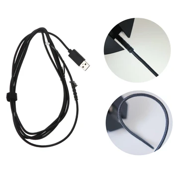 Patvarus Nailono Tinklelio USB Pelė Pelės Kabelio Linijų 