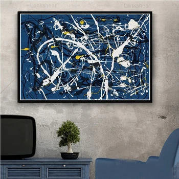 Paveikslai, Meno Jackson Pollock Abstrakčios Drobės Tapybos Psichodelinio Modulinės Plakatai ir Spausdinamos Nuotraukos Kambarį Apdaila
