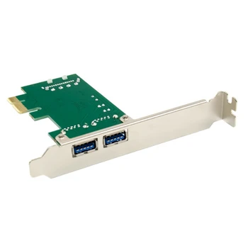 PCI-E NEC720200 Dual Port USB 3.0 Super Didelio Greičio Šilumos Kontrolės Expansion Card TIPO Kortelės Adapteris PC