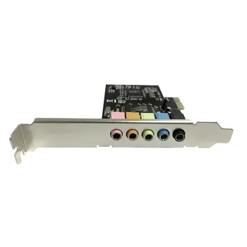 PCI-E PCI Express 6 Kanalu 5.1 CMI8738 Audio Garso Korta PC Kompiuteris, Suderinamas su 