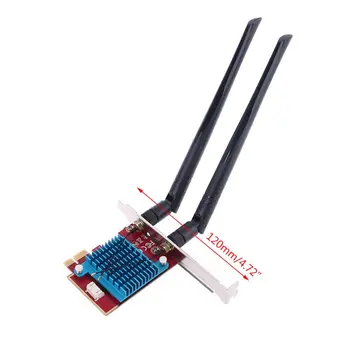 PCIE-1X M. 2 NGFF-Ekey mini MINI wireless wifi neto darbo kortelė, kortelės adapteris palaiko 