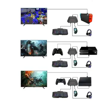 Pelė, Klaviatūra Konverteris Adapteris 3,5 mm Audio jungtis Nintendo Jungiklis Xbox 360/ Xbox Vienas/PS3/PS3 Slim/PS4/PS4 Pro/PS4 Slim
