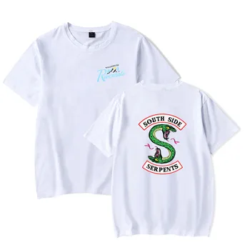 Pietų Žalčių Harajuku Marškinėlius Vyrų/Moterų Pietų Pusėje Žalčių Snake Print T-shirt Marškinėlius Viršų Moteriška