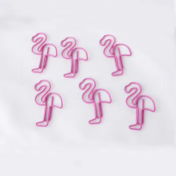 Pink flamingo klipas mielas smeigtukai susidraugauti metalinių sąvaržėlių