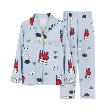 Pižamos moterims Korėja 2021pyama moteris nustatyti atsitiktinis pijama rinkiniai moterims ilgomis rankovėmis sleepwear moterų pižamos vasaros karšto pardavimo dygsnio