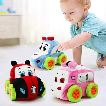 Pliušinis Nuotolinio Valdymo Automobilio Kūdikių Off-road Transporto priemonė Anti-susidūrimo Sudužti atsparus Skalbti Animacinių filmų RC Automobilių Žaislai Vaikams, Vaikai