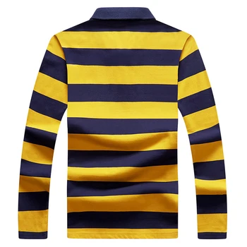 Polo marškinėliai vyrams pavasarį, rudenį nauji aukštos kokybės vyriškos ilgos rankovės siūlės siuvinėjimo juostelėmis Vyrų Verslo atsitiktinis polo shirt8858