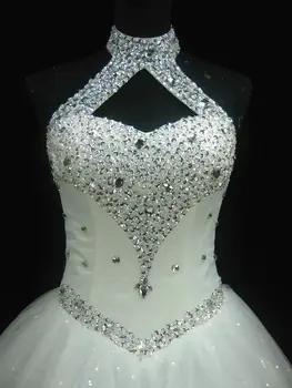 Prabanga Dubajus Vestuvių Suknelės 2019 Kristalų Zawalcowany Reljefiniai Vestuvinės Suknelės Derliaus Aukšto Kaklo Vestuvių Suknelės Chalatas De Mariee
