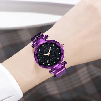 Prabanga Moterų Laikrodžiai Ponios Magnetinio Žvaigždėtas Dangus Laikrodis Mados Deimantų Moterų Kvarciniai Laikrodžiai relogio feminino zegarek damski