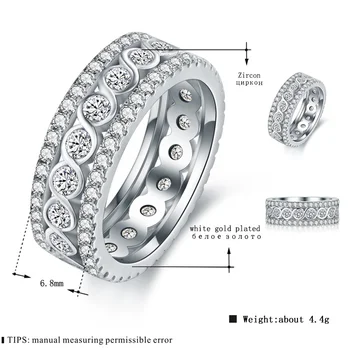Prabanga spalvotų mados geometrinis moterų populiarus cirkonis žiedas mergina Valentino dienos dovana, papuošalai išskirtinį didmeninės