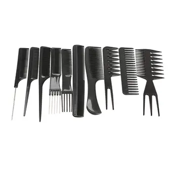 Profesinės Salonas Šukuosena 10vnt Anti-static Formavimo Šukos, Šepečiai sudaro Plaukų Šukos Anti-static Hairbrush